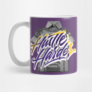 Hustle Harder Court Purple University Gold Mug